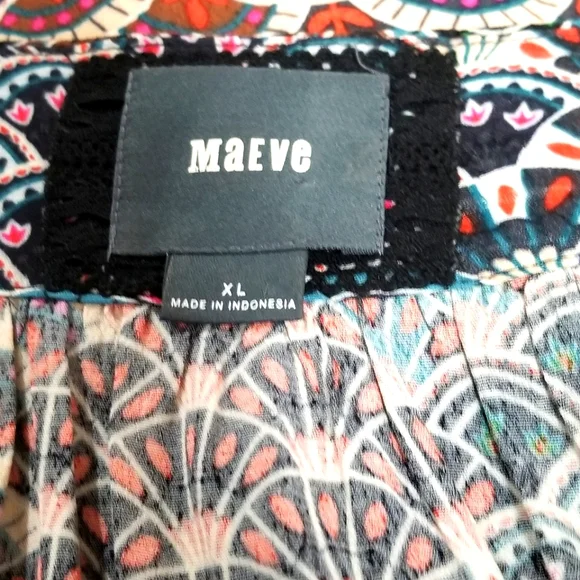 Anthropologie Maeve Monaco Empire Peacock Print Dress. Size: Extra Large. - Picture 9 of 12